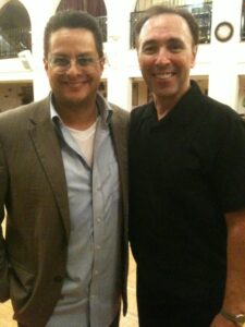 with Tito Puente at afternoon rehearsal
